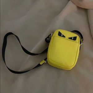 Fendi Yellow Small Bag Bugs Messenger Bag